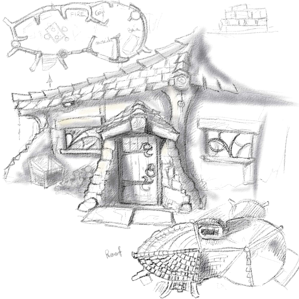 1000x1000 Rahier Hut Sketch Weasyl - Hut Sketch