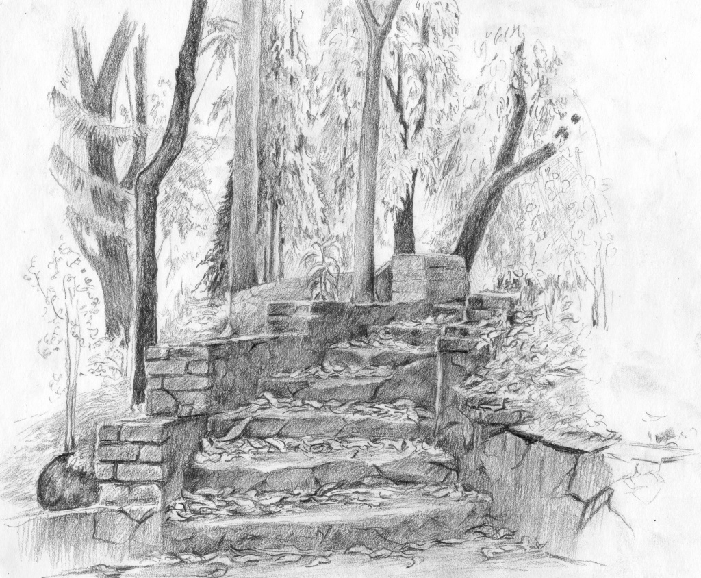1024x844 Ranjit Sketch Of Retreat Center The Buddhist Centre - Hut Sketch