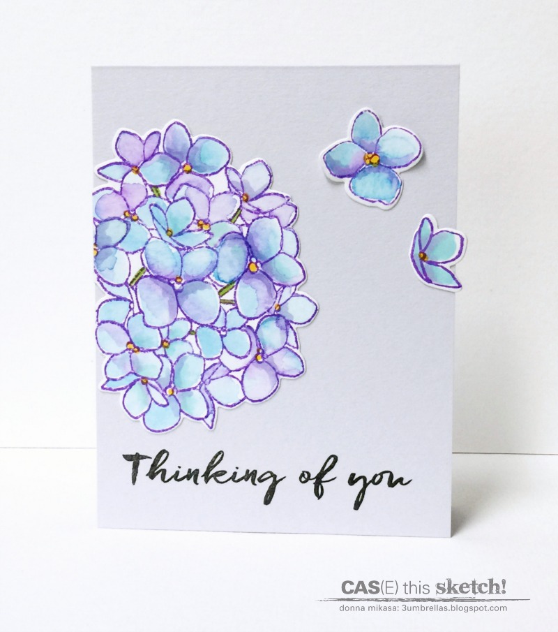 800x905 Three Umbrellas Cas(E) This Sketch - Hydrangea Sketch