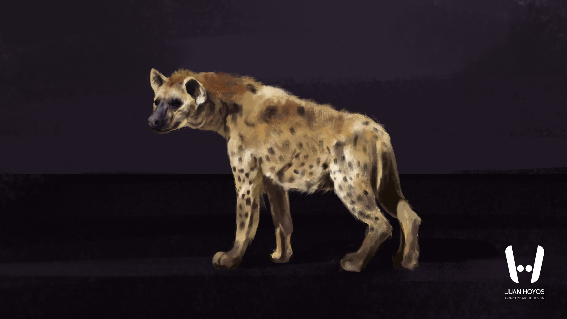 1920x1080 Artstation - Hyena Sketch