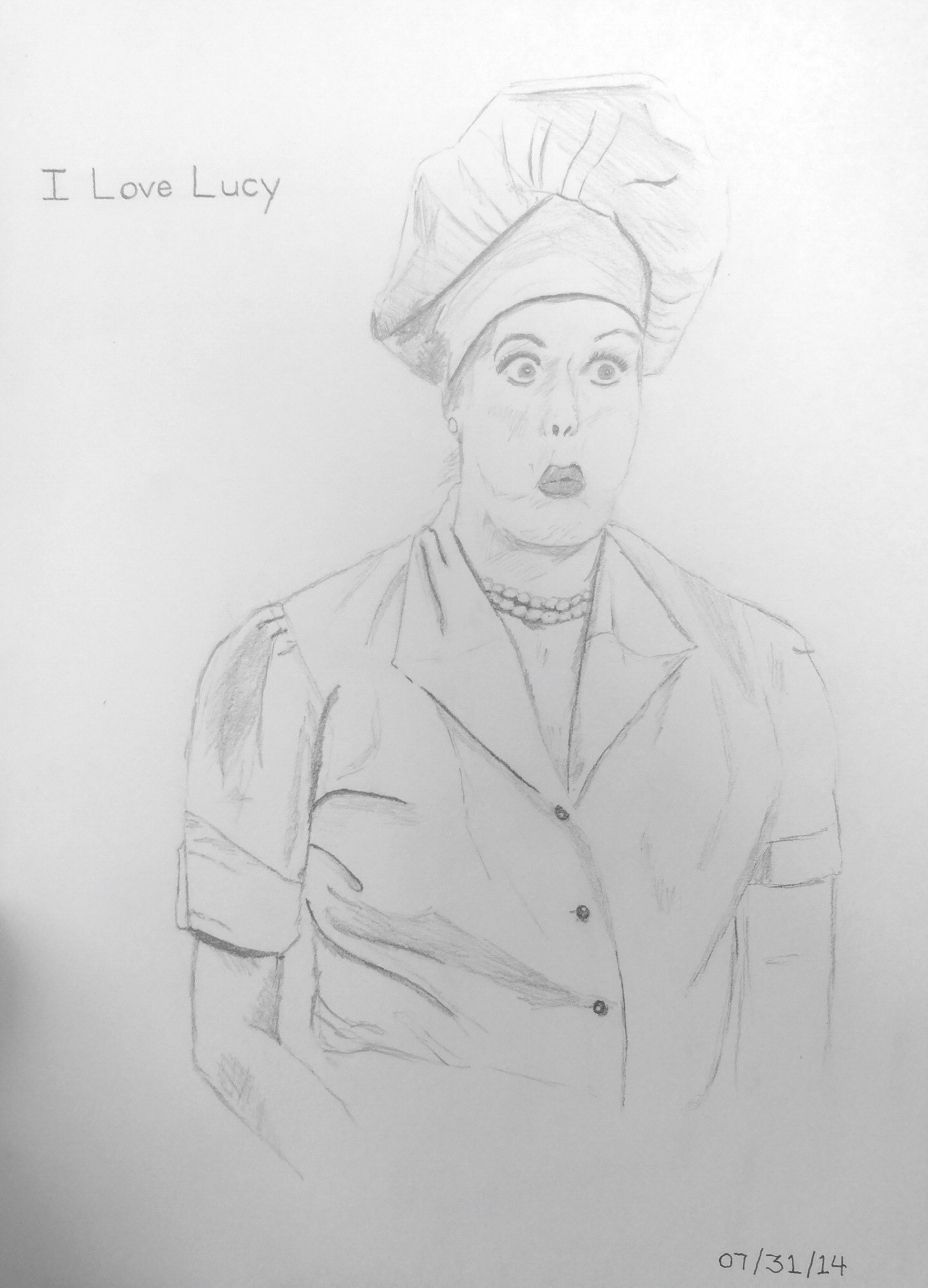 1444x2004 July 31st - I Love Lucy Sketches