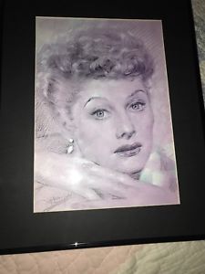 225x300 Lucille Ball Lithograph Sketch I Love Lucy Framed Print X 16 - I Love Lucy Sketches