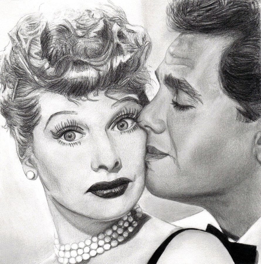 890x898 Lucy And Desi By Love Rokkugo - I Love Lucy Sketches