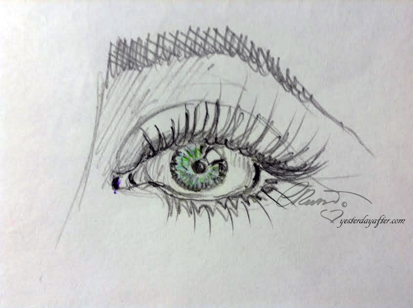846x632 Sketching Realistic Eyes Yesterdayafter - I Love Sketching
