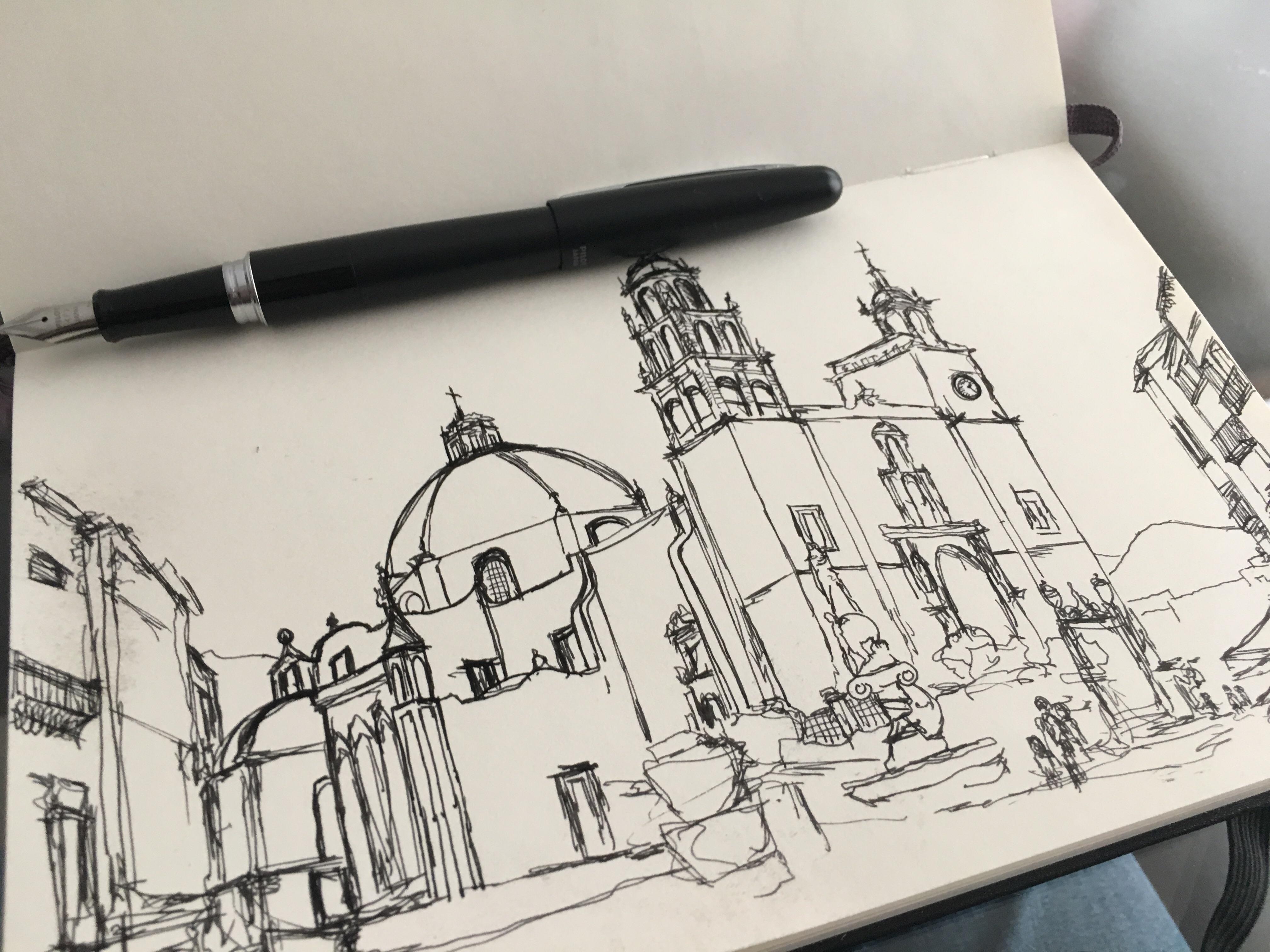 4032x3024 Fountain Pen Sketch, I Love The F Nib On This Metropolitan - I Love Sketching