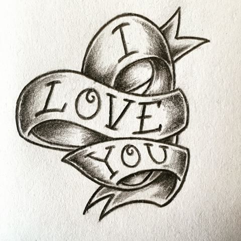 480x480 Heart Love You Sketch Pictures - I Love U Sketch