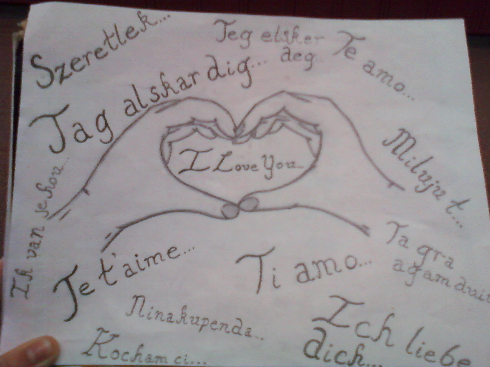 1600x1200 I Love You Sketch Drawing Skill - I Love You Sketch