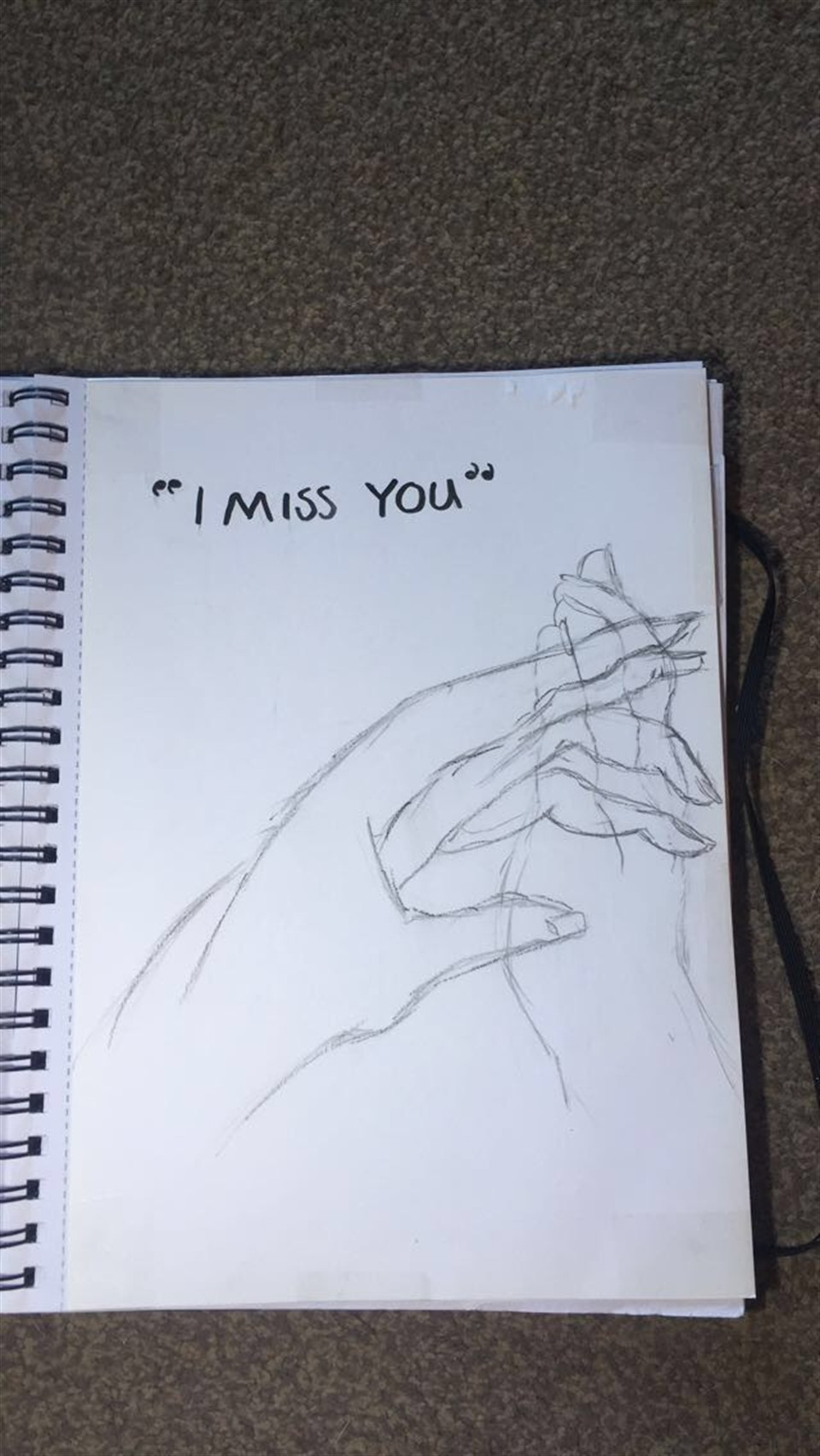 960x1704 I Miss You By Louise Barton - I Miss You Sketch
