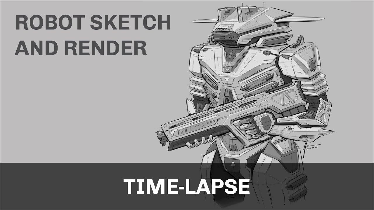 1280x720 Robot Sketch And Render Sketchbook Pro - I Robot Sketch