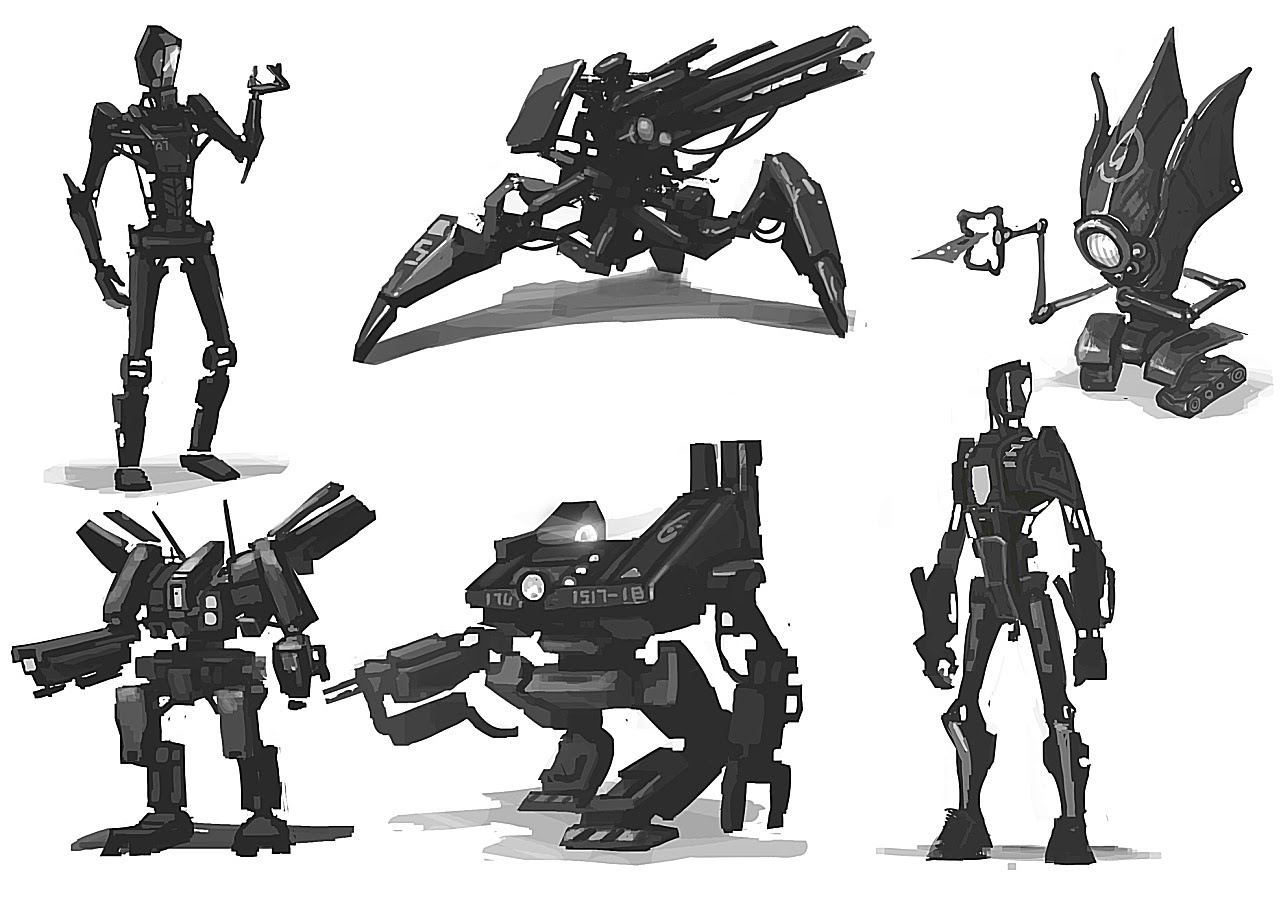 1280x898 Robot Sketches - I Robot Sketch