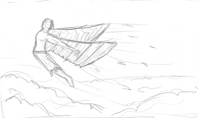 667x398 Glory Of Icarus Sketch By Reyed33 - Icarus Sketch