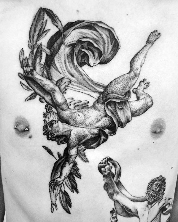 600x750 60 Icarus Tattoo Designs For Men - Icarus Sketch