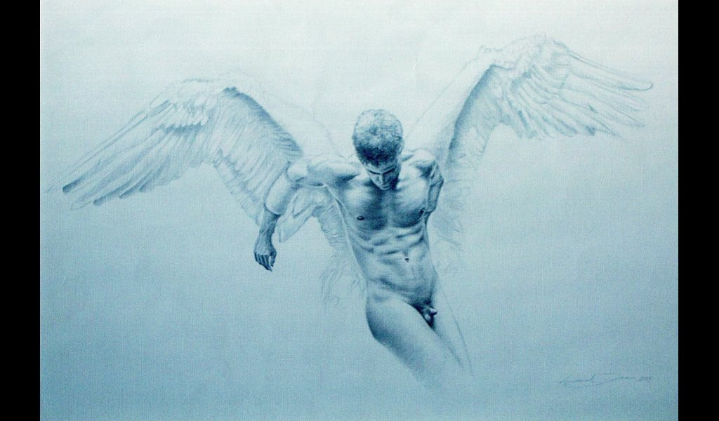 1024x600 Icarus Drawing By Lionel Jeans Icarus Comissioned Drawing - Icarus Sketch