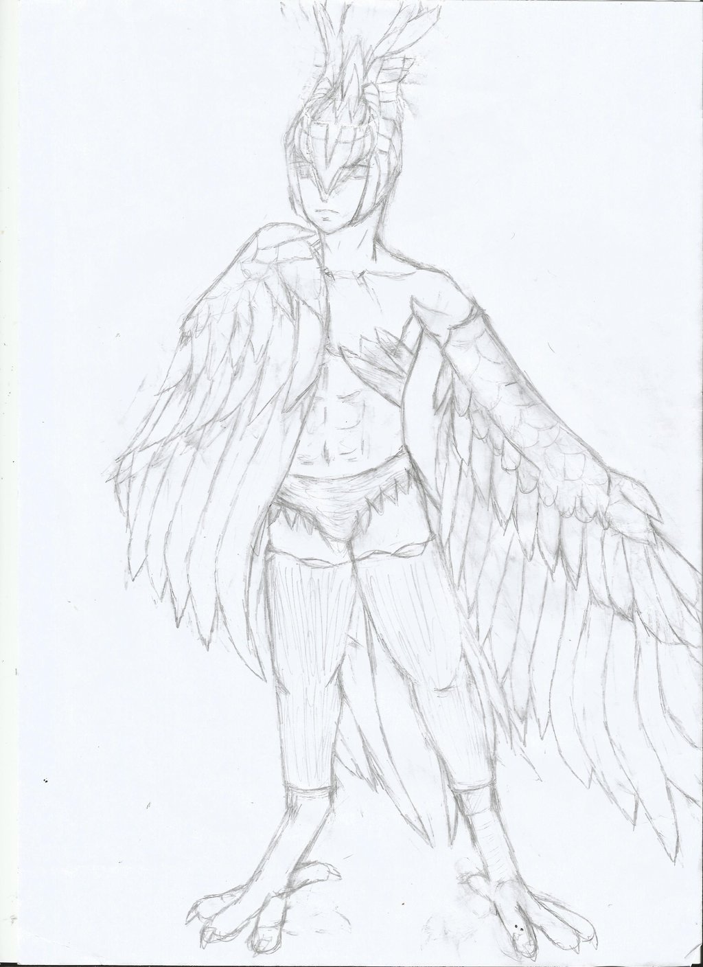 1024x1408 Moba Harpies - Icarus Sketch
