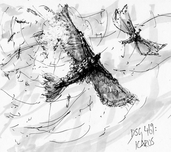 650x581 Dsg 469 Character Icaruscupid - Icarus Sketch