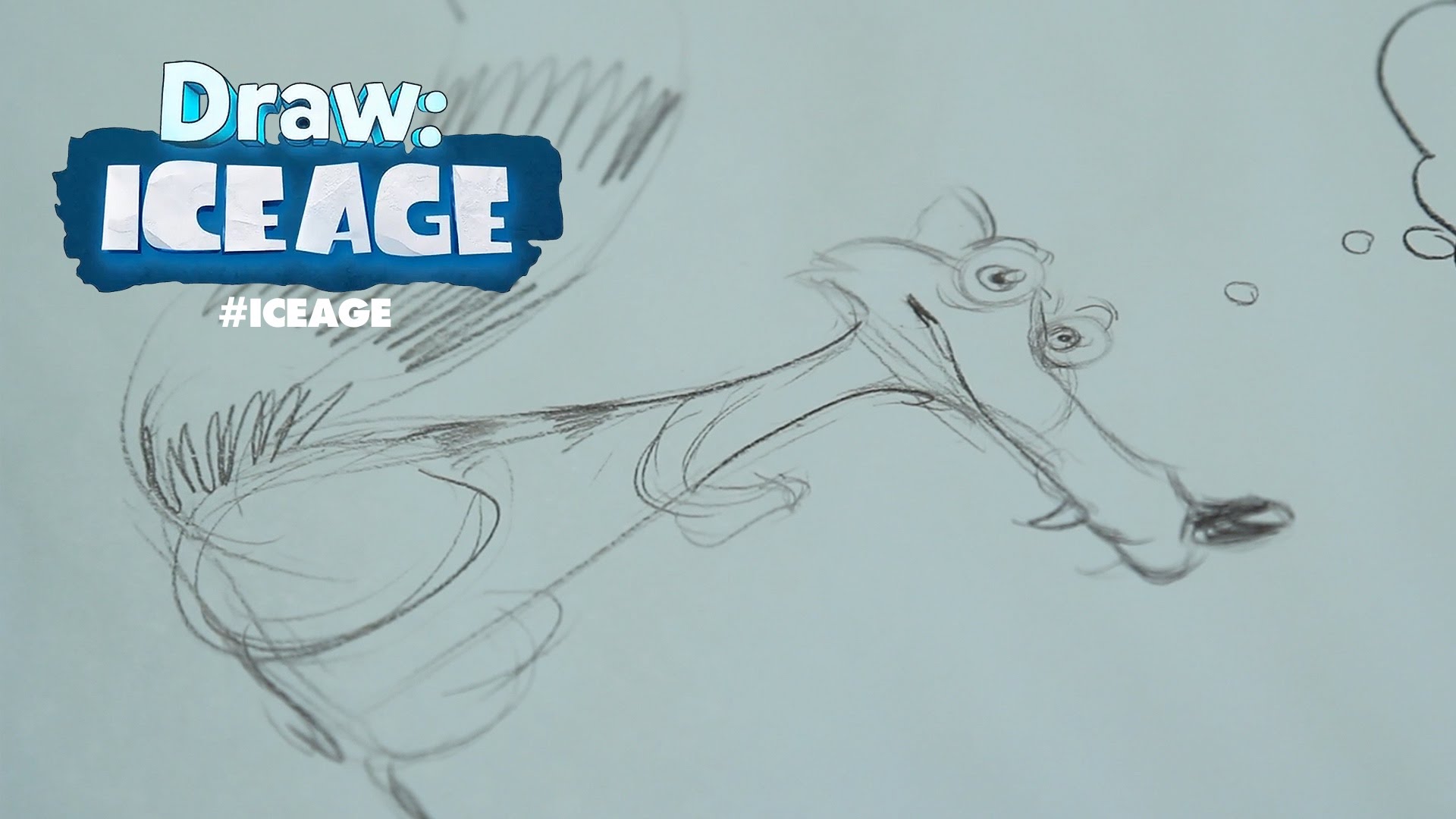 1920x1080 Ice Age Draw Me Scrat Fox Family - Ice Age Sketch
