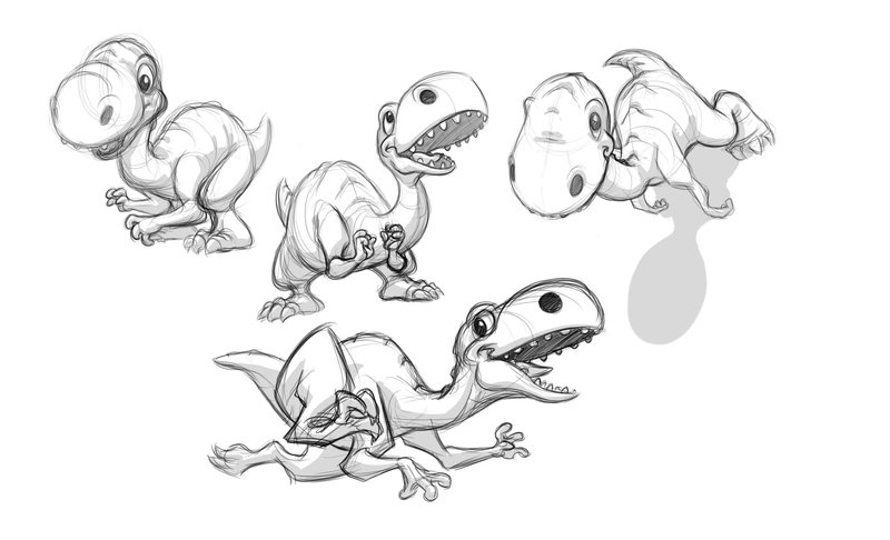 800x486 Baby Dinos From Ice Age 3 By Mborkowski - Ice Age Sketch