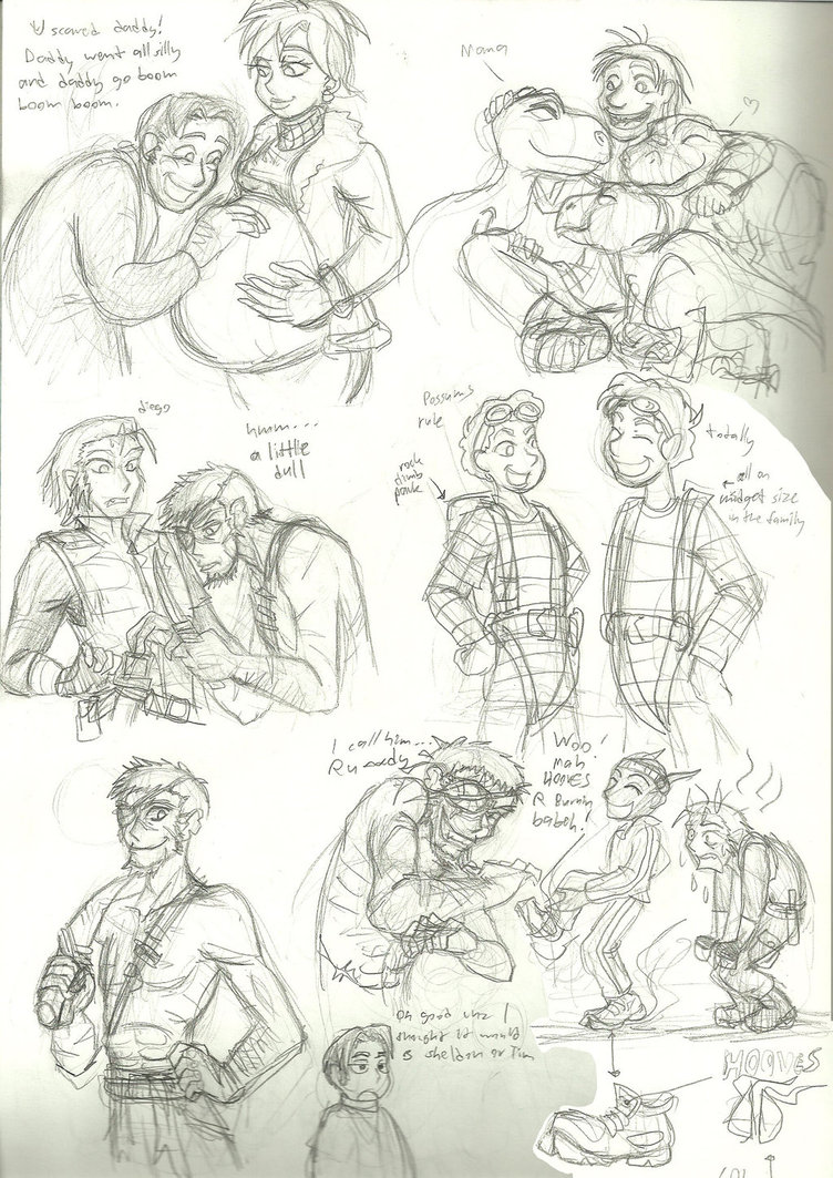 752x1063 Ice Age 3 Human Sketches By Inyuji - Ice Age Sketch