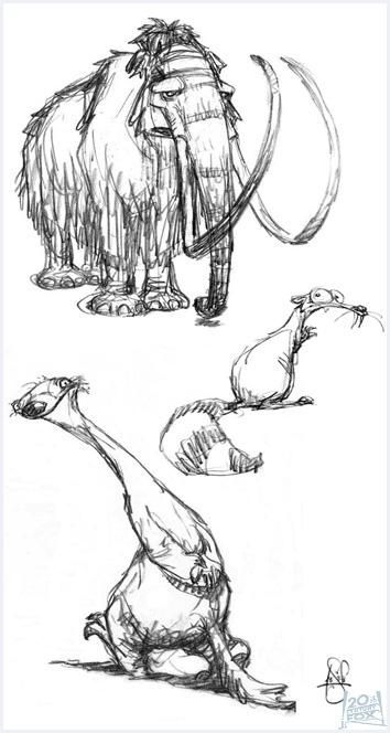 354x664 Character Sketches From The Ice Age (Peter De The Ol - Ice Age Sketch