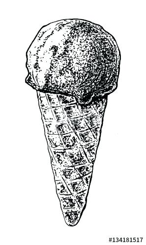 297x500 Ice Cream Cone Drawing Draw A Detailed Cones Drawings And Step By - Ice Cream Cone Sketch