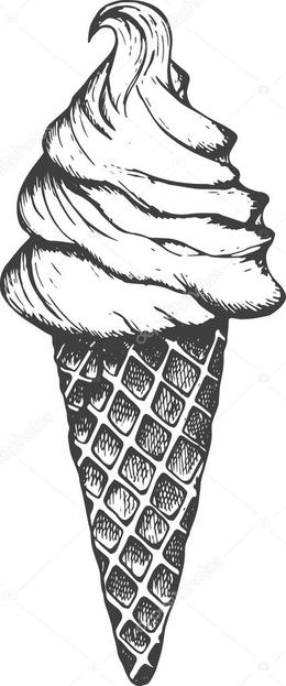 260x623 Ice Cream Clipart - Ice Cream Cone Sketch