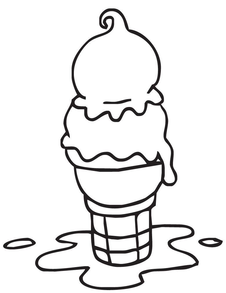 780x1008 Ice Cream Clipart Sketch - Ice Cream Cone Sketch