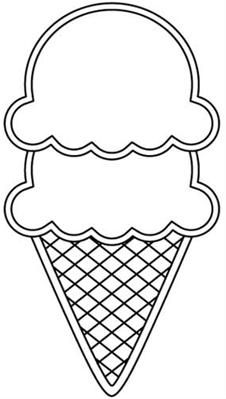 226x399 Sketch Clipart Ice Cream - Ice Cream Cone Sketch