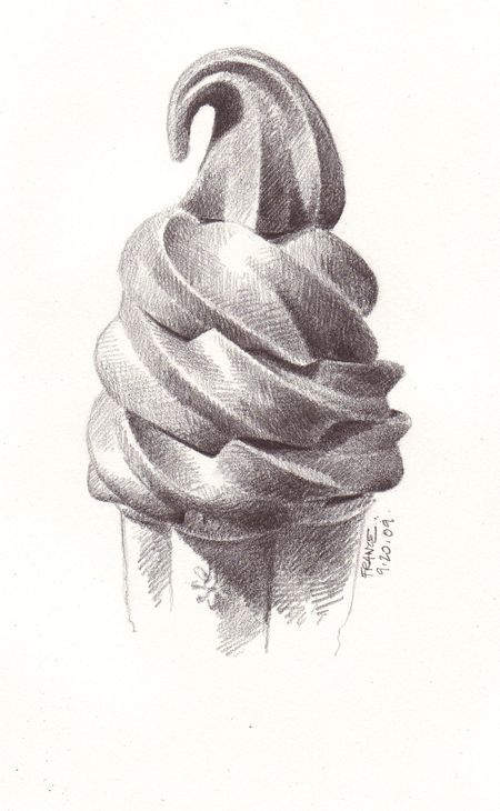 450x730 Mhsartdrawingm - Ice Cream Cone Sketch
