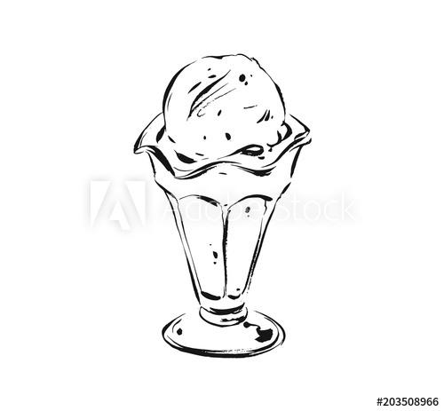 Ice Cream Scoop Sketch at PaintingValley.com | Explore collection of ...