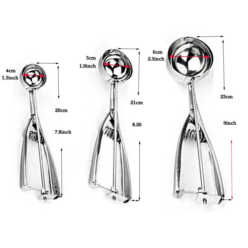 800x800 Kitchen 3 Piece Ice Cream Scoop Steel Stainless Steel Mash Potato - Ice Cream Scoop Sketch