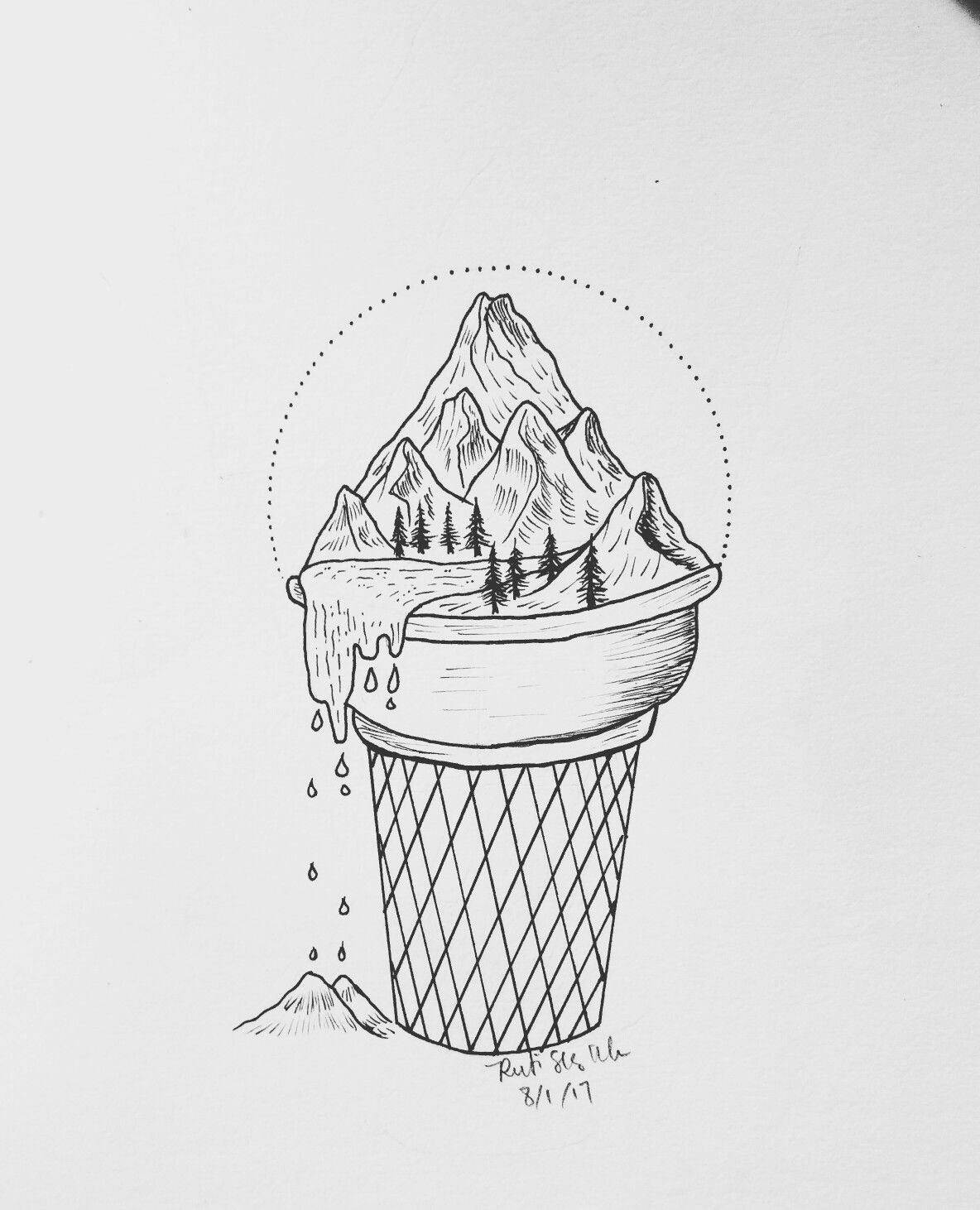 1184x1462 Ice Cream Drawing. Who Want Some Its Melted - Ice Cream Sketch