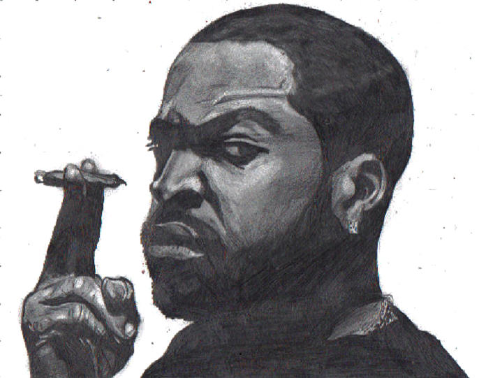 686x541 Ice Cube Drawing By Christian Fralick - Ice Cube Sketch