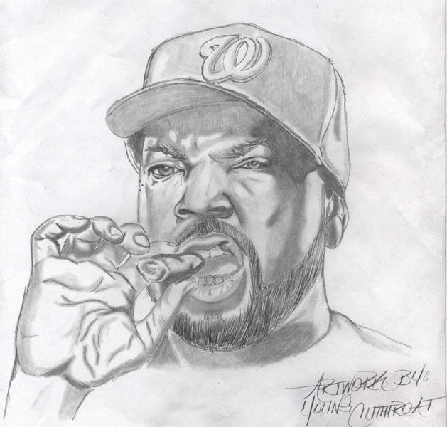 629x600 Sketch Ice Cube By Youngcutthroat - Ice Cube Sketch