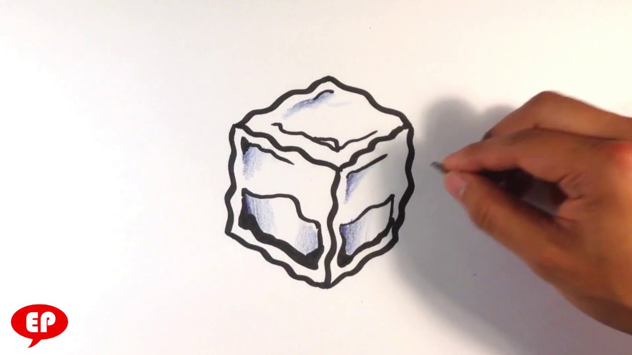1280x720 How To Draw An Ice Cube - Ice Cube Sketch