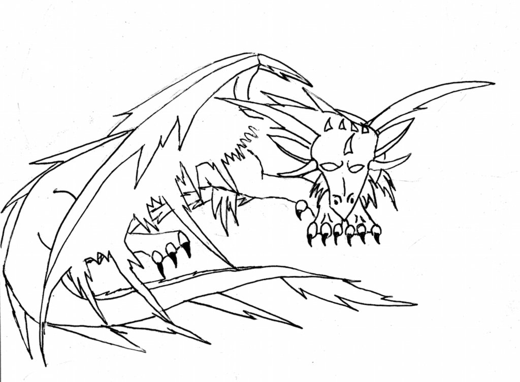 1024x752 Relaxed Ice Dragon Sketch By Fuinofhyrule - Ice Dragon Sketch