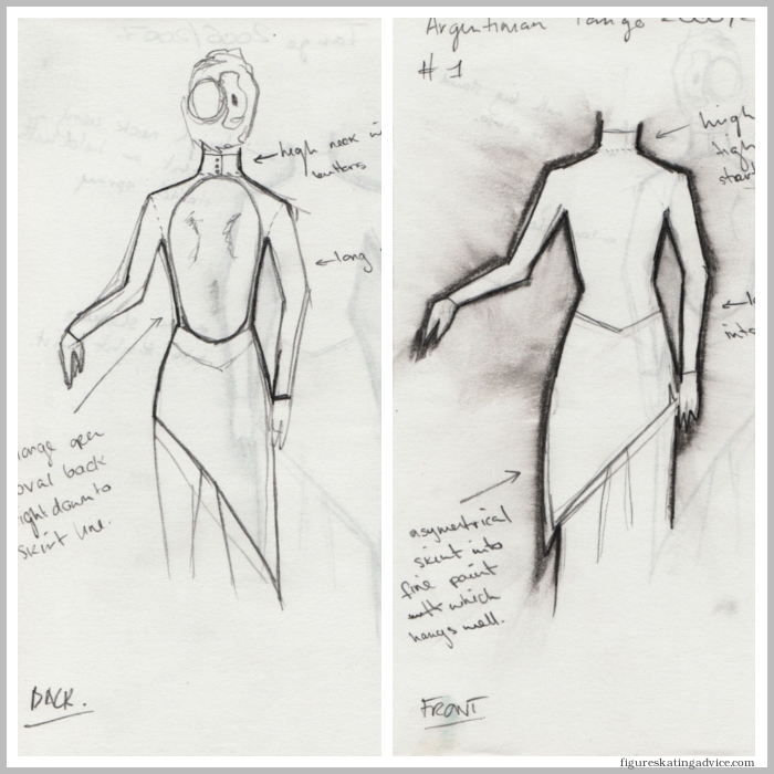700x700 Figure Skating Advice Drawing For Figure Skating Costumes - Ice Skating Sketch