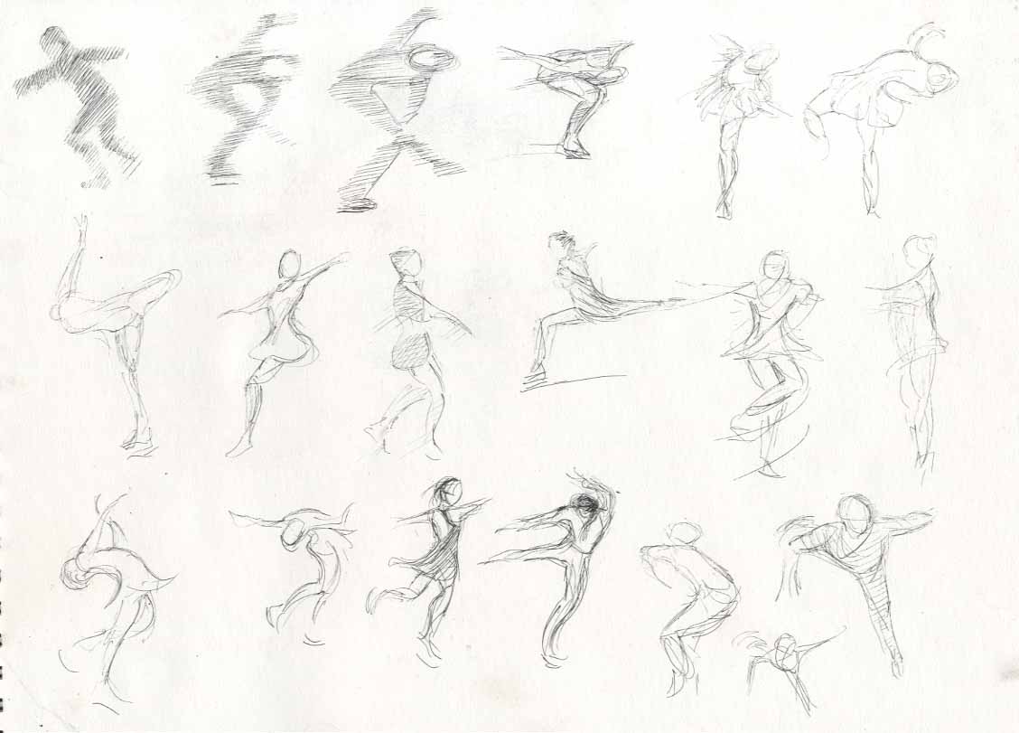 1128x811 Suburban Sketches Work For Assessment - Ice Skating Sketch
