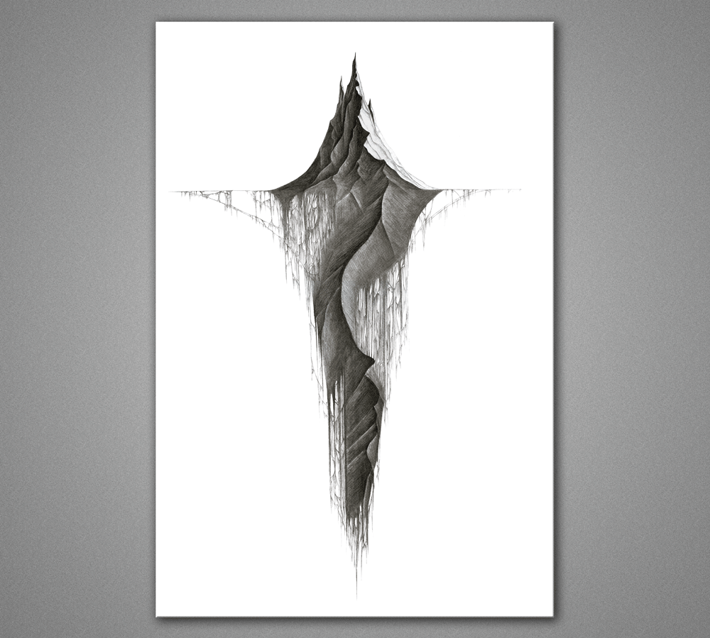 1000x899 Eric Pollard Art - Iceberg Sketch