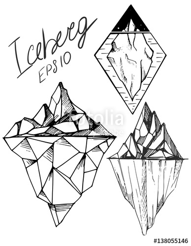388x500 Iceberg Stock Image And Royalty Free Vector Files On - Iceberg Sketch