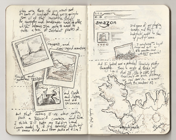 600x476 (Iceland) Sketch Journal (Excerpts) On Behance Travel - Iceland Sketch