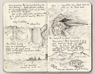 404x316 (Iceland) Sketch Journal (Excerpts) On Behance - Iceland Sketch