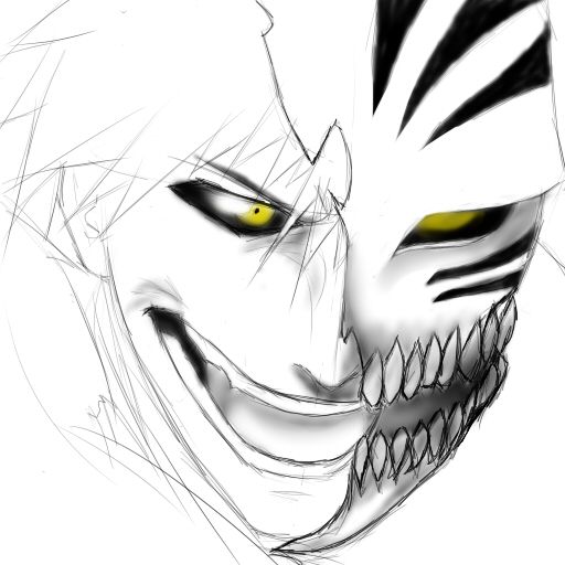 512x512 Hollow Ichigo Sketch By Ralok - Ichigo Hollow Sketch