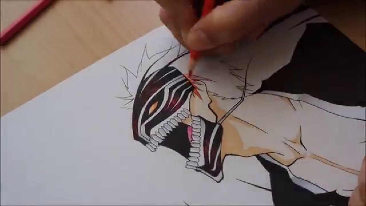 1280x720 How To Draw Kurosaki Hollow Mask - Ichigo Hollow Sketch