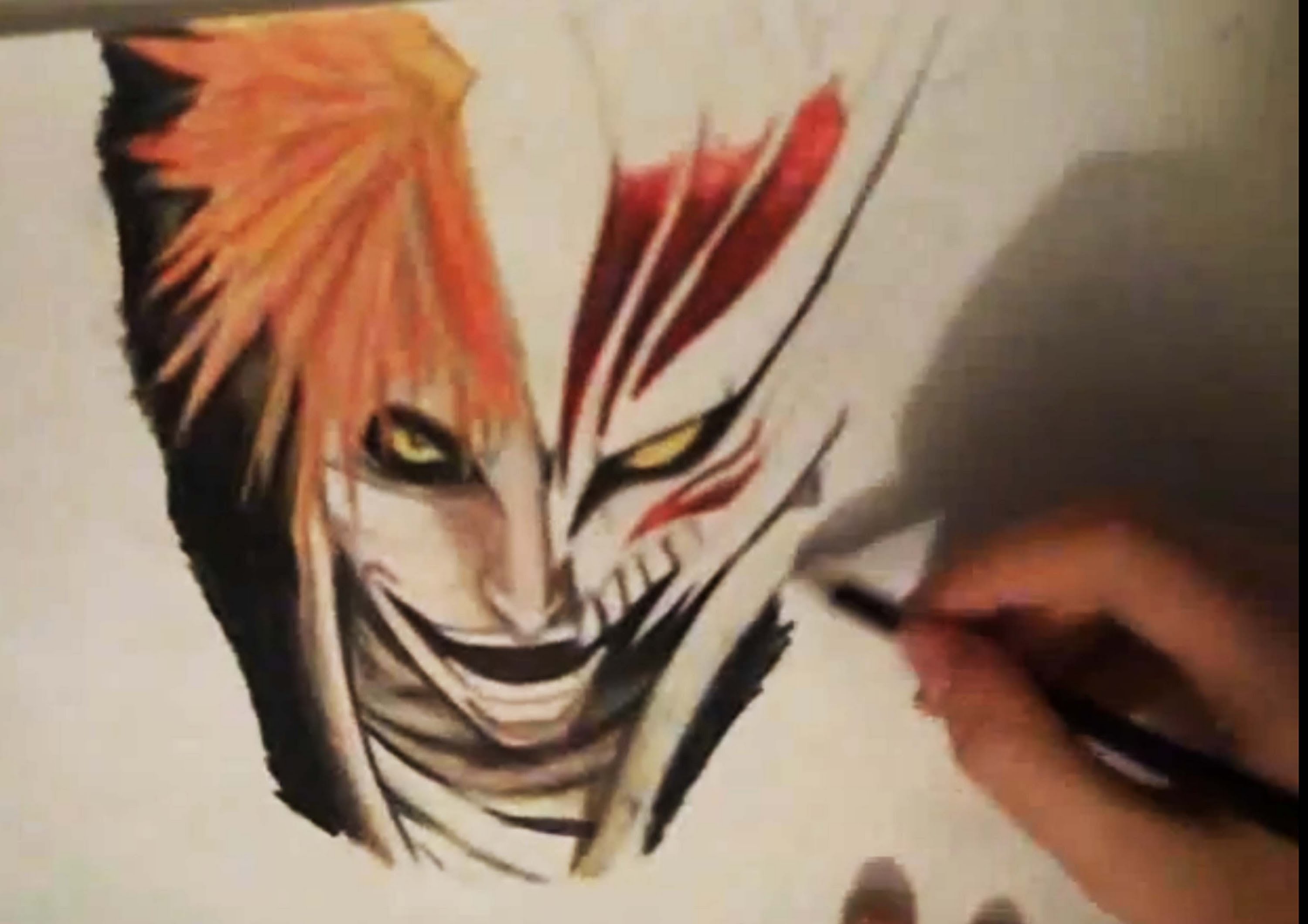3000x2121 Drawing Hollow Ichigo - Ichigo Hollow Sketch