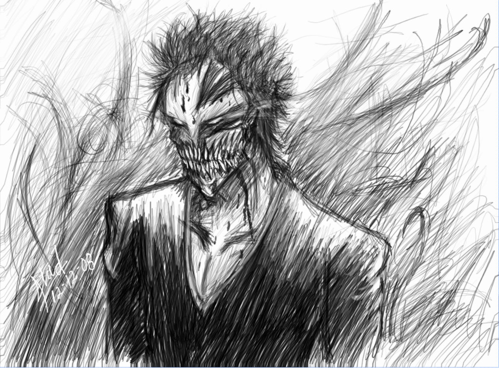 1023x755 Ichigo Hollow By Ichirukifan013 - Ichigo Hollow Sketch