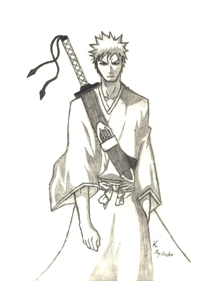 Ichigo Kurosaki Sketch at PaintingValley.com | Explore collection of ...