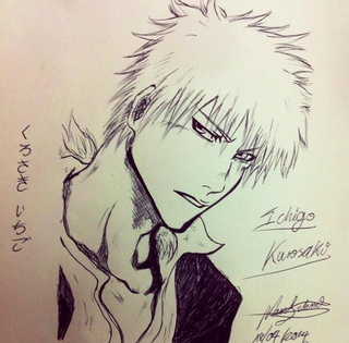 320x315 Kurosaki Ichigo, Fan Art. From Bleach - Ichigo Kurosaki Sketch