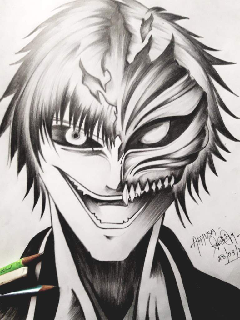 768x1024 Ichigo Kurosaki[Hollow]...sketch Fanart Anime Amino - Ichigo Sketch