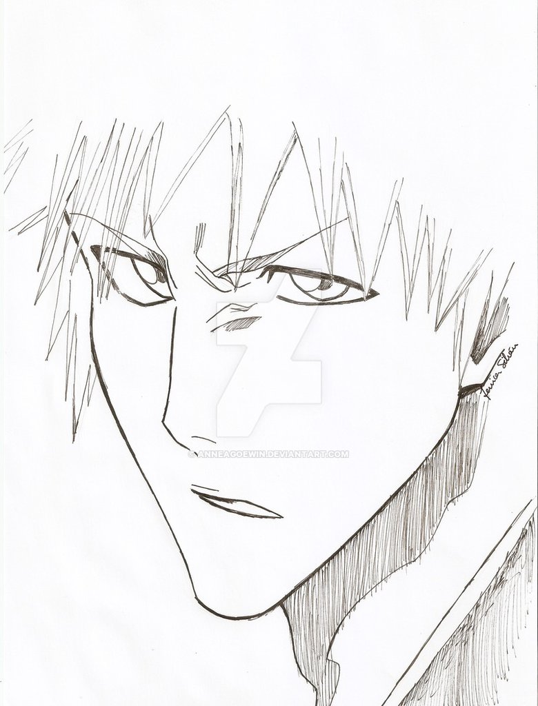 780x1024 Ichigo Sketch By Anneagoewin - Ichigo Sketch