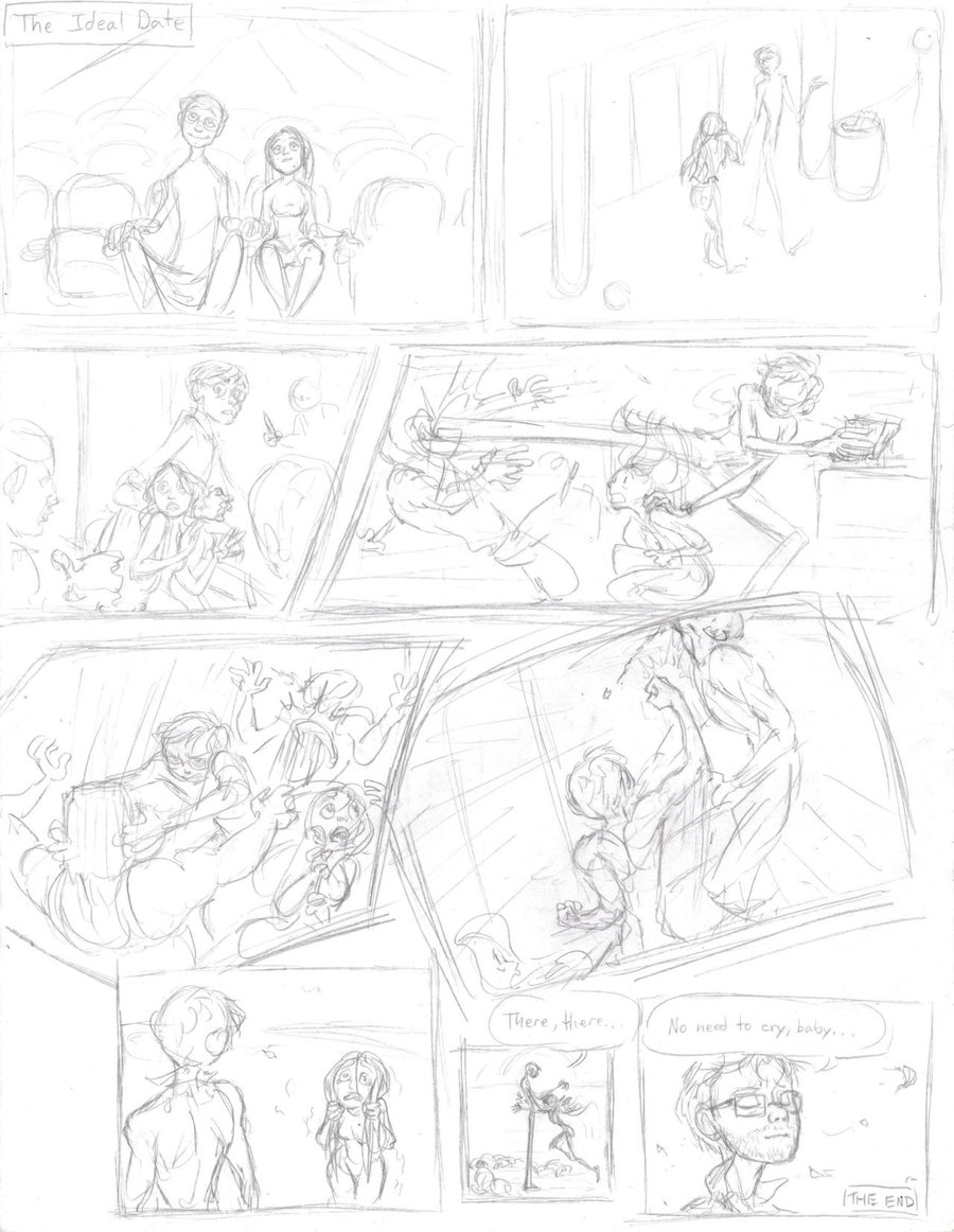 900x1162 The Ideal Date (Rough Sketch) By Bonka Chan - Ideal Sketch